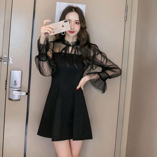 casual dresses mini mesh beach party dress spring summer women clothes 2021 korean vintage women's elegant vestidos zt2463, Black;gray
casual dresses mini mesh beach party dress spring summer women clothes 2021 korean vintage women's elegant vestidos zt2463, Black;gray