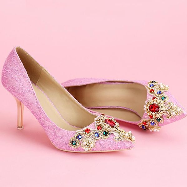 dress shoes spring fashion formal pink pointed toe stilettos crystal wedding women single party elegant pumps, Black
dress shoes spring fashion formal pink pointed toe stilettos crystal wedding women single party elegant pumps, Black