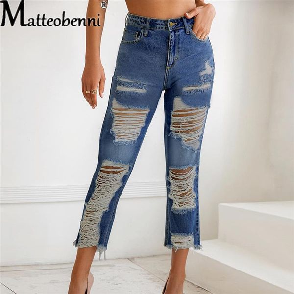 women's high waist hole tassel stretch straight jeans 2021 ladies summer fashion casual street style denim cropped trousers, Blue
women's high waist hole tassel stretch straight jeans 2021 ladies summer fashion casual street style denim cropped trousers, Blue