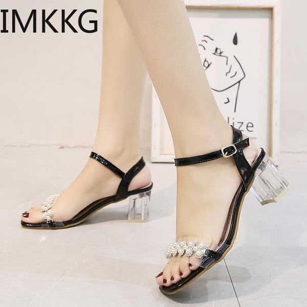 summer temperament elegant sandals open toe shoes women sandles transparent square heel pvc strying bead lady, Black
summer temperament elegant sandals open toe shoes women sandles transparent square heel pvc strying bead lady, Black