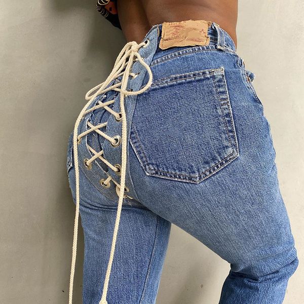 jeans 2021 waist high bandage lace up the hip winter fashion feminine fashions denim cargo pants streetwear jeans, Blue
jeans 2021 waist high bandage lace up the hip winter fashion feminine fashions denim cargo pants streetwear jeans, Blue