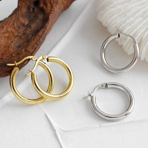 hoop & huggie 925 sterling silver plain round tube french lock large earrings a4032, Golden;silver
hoop & huggie 925 sterling silver plain round tube french lock large earrings a4032, Golden;silver