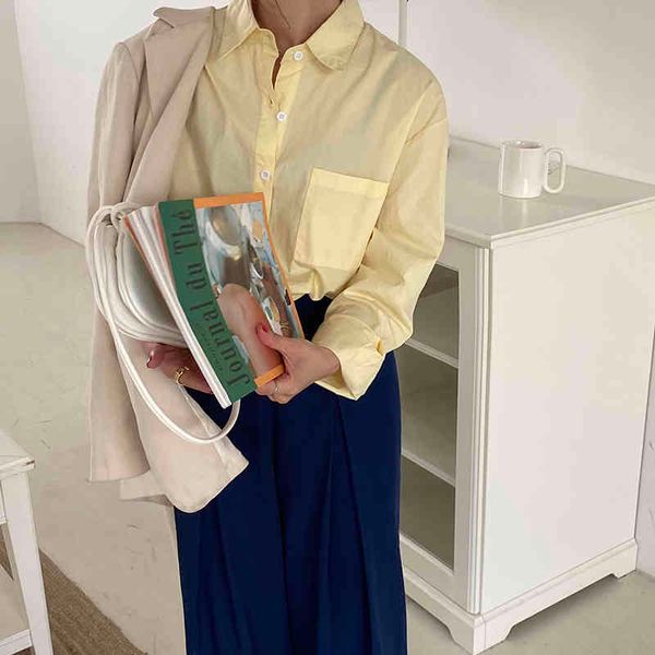 ol elegant solid lapel basic shirt women spring autumn chic formal work wear blouses loose long sleeve blusas 210421, White
ol elegant solid lapel basic shirt women spring autumn chic formal work wear blouses loose long sleeve blusas 210421, White