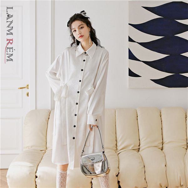 women white long blouse bandage lapel sleeve loose fit lady shirt fashion tide spring summer arrivals 2e1689 210507
women white long blouse bandage lapel sleeve loose fit lady shirt fashion tide spring summer arrivals 2e1689 210507