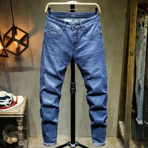 autumn tencel cotton men's jeans business casual stretch denim straight-leg pants male brand, Blue
autumn tencel cotton men's jeans business casual stretch denim straight-leg pants male brand, Blue