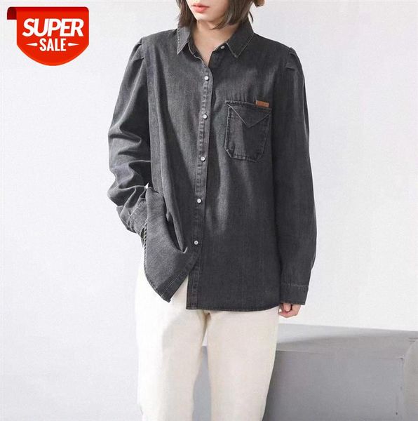li zhiqi retro hong kong flavor korean lapel wash denim shirt women loose bottoming jacket 110351 #by5a, Black;gray
li zhiqi retro hong kong flavor korean lapel wash denim shirt women loose bottoming jacket 110351 #by5a, Black;gray