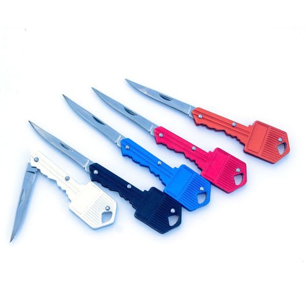 

2021 mini camping key ring folding knife blade portable hunting fold survival pocket key chain outdoor tools