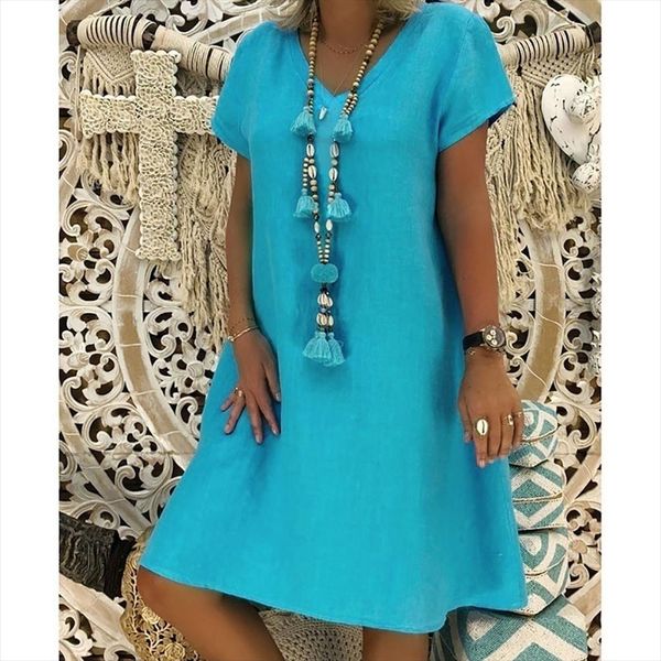 summer vintage robes vestido womens dresses t shirt cotton casual plus size ladies, Black;gray
summer vintage robes vestido womens dresses t shirt cotton casual plus size ladies, Black;gray