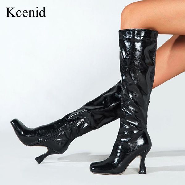 boots kcenid 2021 autumn winter patent leather women knee high square toe long spike heel shoes black
boots kcenid 2021 autumn winter patent leather women knee high square toe long spike heel shoes black