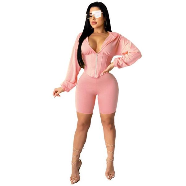 women's tracksuits activewear workout waist shaped two piece set for women hooded long sleeve jackets and skinny short 2021 spring autu, Gray
women's tracksuits activewear workout waist shaped two piece set for women hooded long sleeve jackets and skinny short 2021 spring autu, Gray
