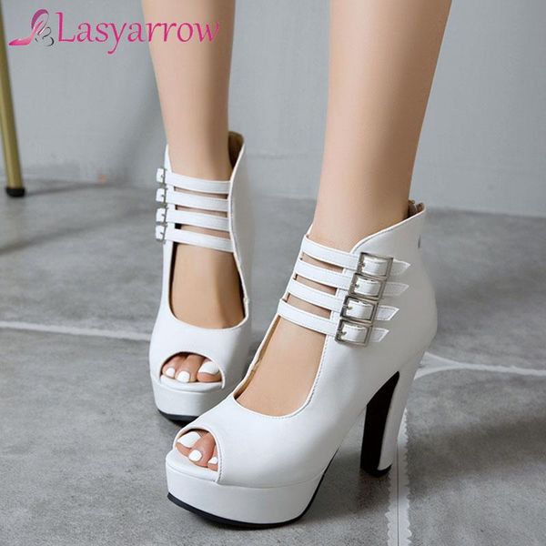 lasyarrow size 34-50 thick high heels summer boots sandals peep toe women shoes platform office lady buckle ankle, Black
lasyarrow size 34-50 thick high heels summer boots sandals peep toe women shoes platform office lady buckle ankle, Black