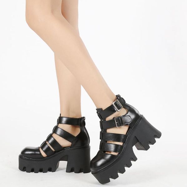 dress shoes ribetrini goth girls platform chunky high heels women sandals cover toe cutout buckle cosplay marry jane fashion causal footwear, Black
dress shoes ribetrini goth girls platform chunky high heels women sandals cover toe cutout buckle cosplay marry jane fashion causal footwear, Black