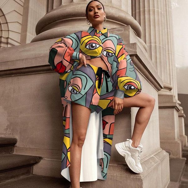 women's tracksuits women sets fashion clothing 2021 autumn and winter printed pants set trend streetwear long coats two-piece, Gray
women's tracksuits women sets fashion clothing 2021 autumn and winter printed pants set trend streetwear long coats two-piece, Gray