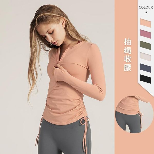 navel sports running t-shirt female gym fitness workout tees for women fashion long sleeve zipper design solid crop yoga outfit
navel sports running t-shirt female gym fitness workout tees for women fashion long sleeve zipper design solid crop yoga outfit