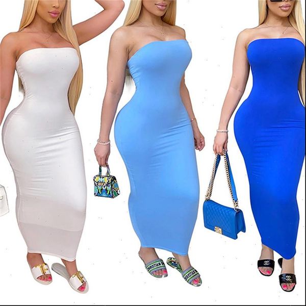long summer off shoulder women dress strapless bodycon white blue party tube skinny vestidos, Black;gray
long summer off shoulder women dress strapless bodycon white blue party tube skinny vestidos, Black;gray