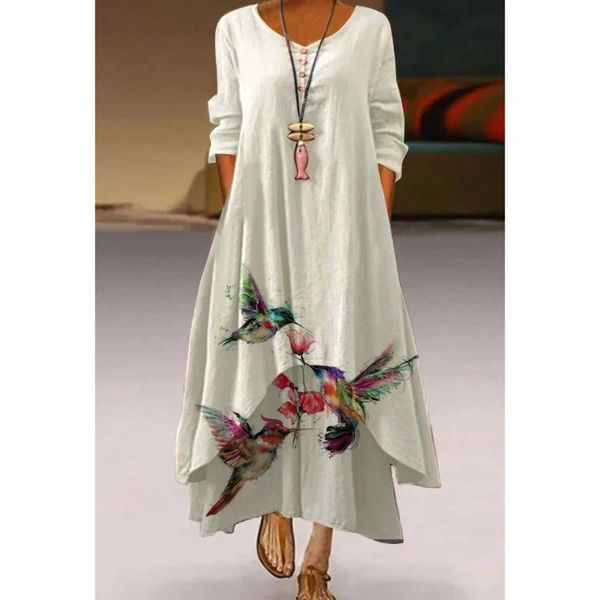 casual dresses women 3d print flowers birds elegant ladies dress high waist long sleeve v-neck boho beachwear party, Black;gray
casual dresses women 3d print flowers birds elegant ladies dress high waist long sleeve v-neck boho beachwear party, Black;gray