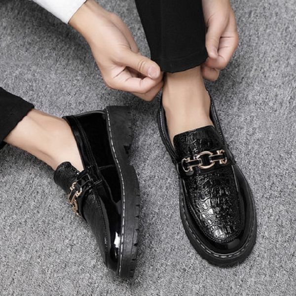 dress shoes lazy male shoes, korean version, small leather shoes british and fashionable, wild moccasins for fall uno8, Black
dress shoes lazy male shoes, korean version, small leather shoes british and fashionable, wild moccasins for fall uno8, Black