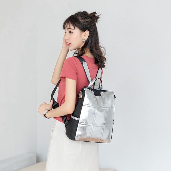 backpack 2021bags female bag women's fashion silver reflective personality shoulder school
backpack 2021bags female bag women's fashion silver reflective personality shoulder school