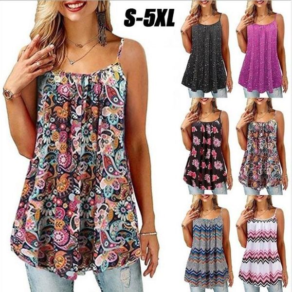 women's tanks & camis 2021 summer clothing print loose fitting casual wear outside home t-shirt vest sleeveless thin round neck s-5xl, White
women's tanks & camis 2021 summer clothing print loose fitting casual wear outside home t-shirt vest sleeveless thin round neck s-5xl, White