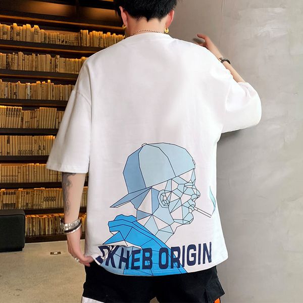 street fashion youth summer short loose men's medium guochao / 5 sleeve t-shirt, White;black
street fashion youth summer short loose men's medium guochao / 5 sleeve t-shirt, White;black