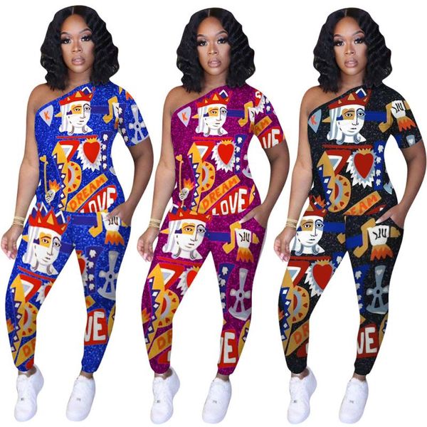 women's tracksuits playing cards printed fashion two piece set summer clothes for women one shoulder single sleeveless and skinny leggi, Gray
women's tracksuits playing cards printed fashion two piece set summer clothes for women one shoulder single sleeveless and skinny leggi, Gray