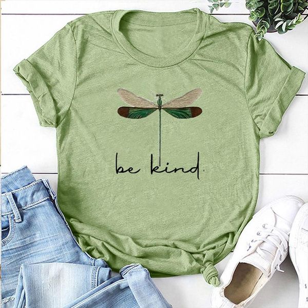 Be Kind Dragonfly Printed Mens T Shirt And Women Tshirts O Neck Short Sleeve Letter Casual Loose Tee Femme Shirts, White;black
Be Kind Dragonfly Printed Mens T Shirt And Women Tshirts O Neck Short Sleeve Letter Casual Loose Tee Femme Shirts, White;black