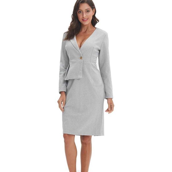 elegant women office dress sale v-neck long sleeve spring lady dress m3058 210526, Black;gray
elegant women office dress sale v-neck long sleeve spring lady dress m3058 210526, Black;gray