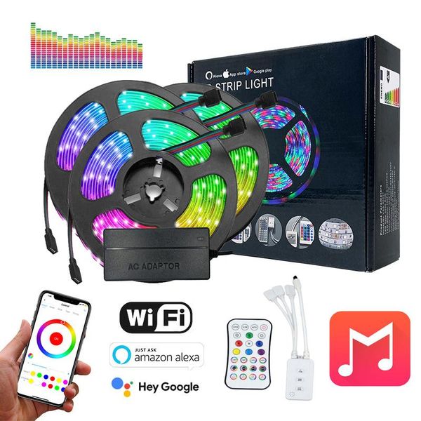 strips rgb music wifi led strip kit 15m long 450leds dc12v google alexa voice smart control tape light
strips rgb music wifi led strip kit 15m long 450leds dc12v google alexa voice smart control tape light