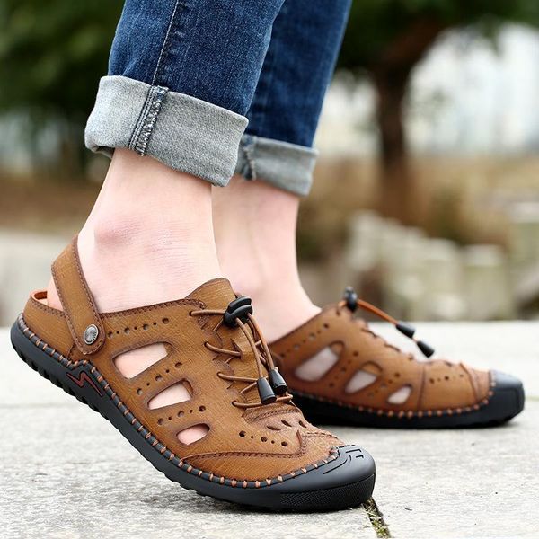sandals 2021 the creative trend men's shoes leather large size anti-slip and slippers, Black
sandals 2021 the creative trend men's shoes leather large size anti-slip and slippers, Black