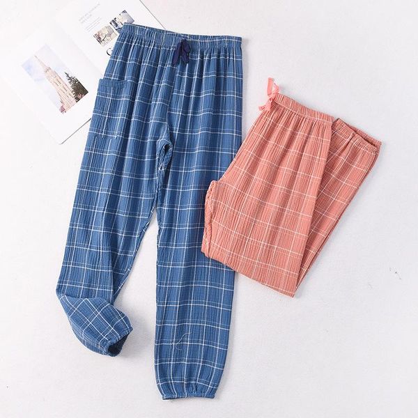 women's sleepwear women crepe gauze home pants cotton plaid sleep bottoms womens lounge wear plus size trousers loose with pant, Black;red
women's sleepwear women crepe gauze home pants cotton plaid sleep bottoms womens lounge wear plus size trousers loose with pant, Black;red