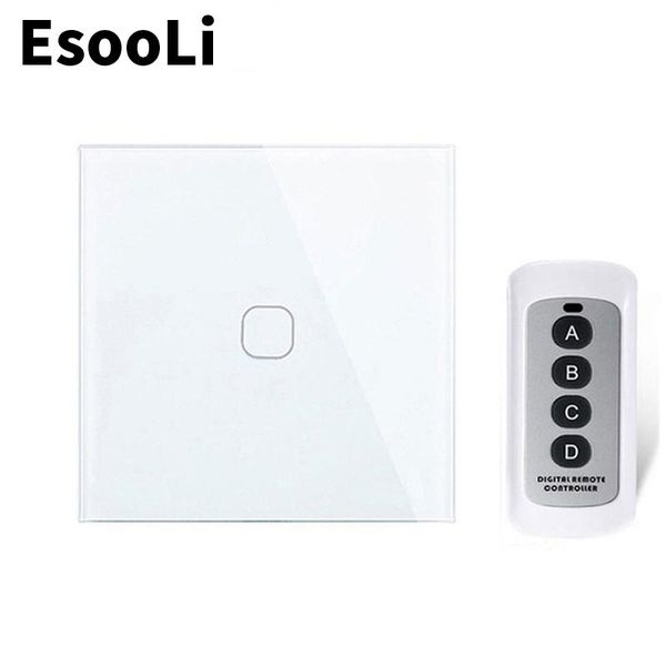 smart home control esooli 1/2/3 gang 1 way eu/uk standard touch switch ,wall light wireless remote screen switch,crystal glass
smart home control esooli 1/2/3 gang 1 way eu/uk standard touch switch ,wall light wireless remote screen switch,crystal glass