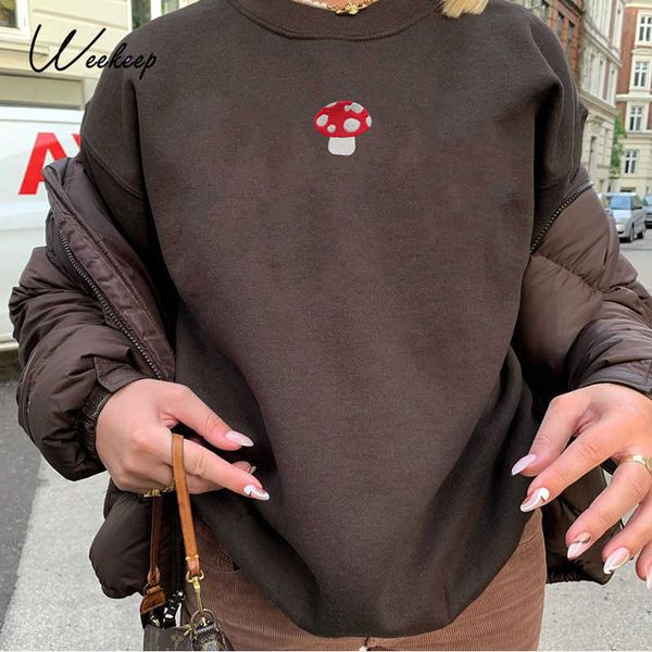 weekeep embroidery cute casual oversized sweatshirt autumn o neck streetwear pullovers brown harajuku long preppy style y0820, Black
weekeep embroidery cute casual oversized sweatshirt autumn o neck streetwear pullovers brown harajuku long preppy style y0820, Black