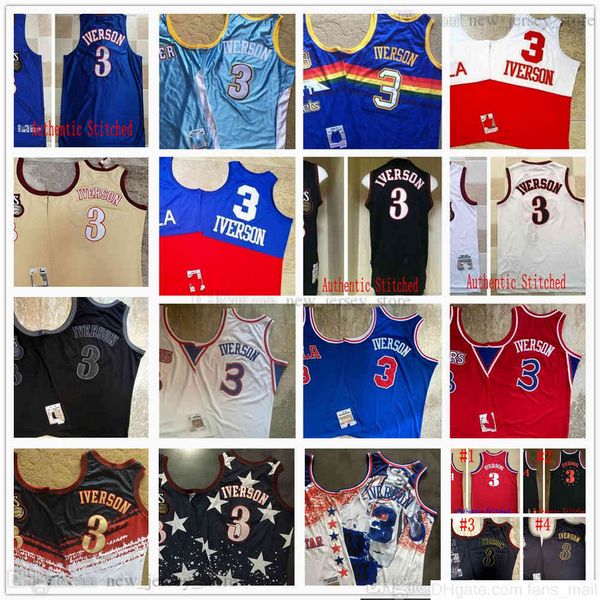 real stitched retro basketball allen 3 iverson jerseys authentic embroidery white blue black red jersey
real stitched retro basketball allen 3 iverson jerseys authentic embroidery white blue black red jersey