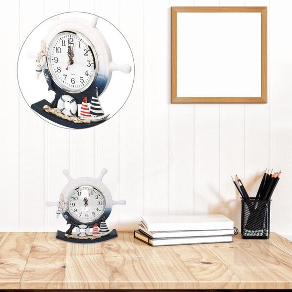 wall clocks 1pc mediterranean style table clock mute creative deskliving room decor