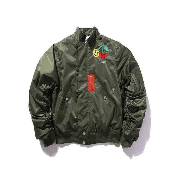 fashiondemon 2121 european american trend and spring new we're good human made smiling face cherry jacket, Black;brown
fashiondemon 2121 european american trend and spring new we're good human made smiling face cherry jacket, Black;brown