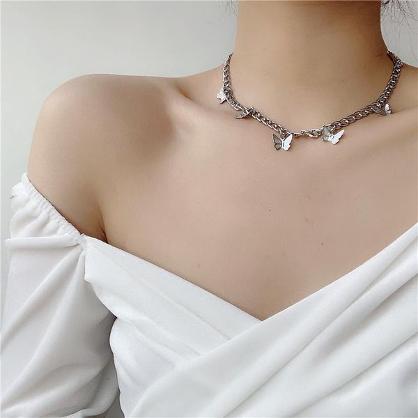 pendant necklaces srcoi fashionable three-dimensional butterfly necklace silver color retro clavicle chain choker short female party
pendant necklaces srcoi fashionable three-dimensional butterfly necklace silver color retro clavicle chain choker short female party