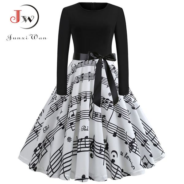 music note print elegant party dress women 50s 60s retro vintage robe rockabilly plus size casual winter midi, Black;gray
music note print elegant party dress women 50s 60s retro vintage robe rockabilly plus size casual winter midi, Black;gray