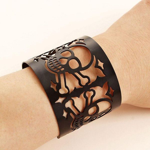 bangle halloween punk bracelet geometric hollow wide metal for women maxi cuff skeleton jewelry accessories, Black
bangle halloween punk bracelet geometric hollow wide metal for women maxi cuff skeleton jewelry accessories, Black