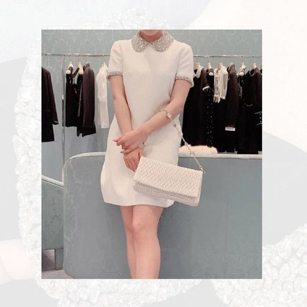 party dresses 2021 dress diamond doll collar summer slim women's fairy, White;black
party dresses 2021 dress diamond doll collar summer slim women's fairy, White;black