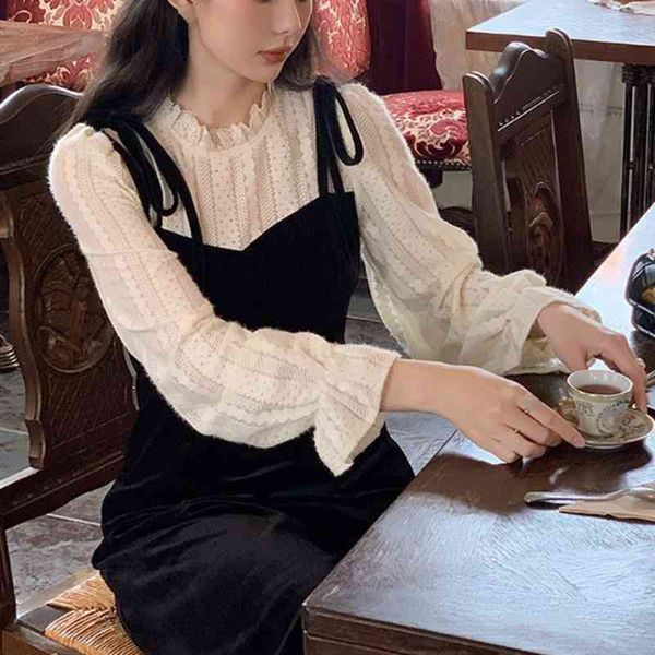 casual dresses french black velvet women long sleeve lace y2k midi vintage evening party korean fahsion winter wqh9, Black;gray
casual dresses french black velvet women long sleeve lace y2k midi vintage evening party korean fahsion winter wqh9, Black;gray