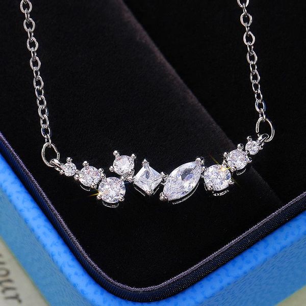 pendant necklaces huitan trendy cubic zirconia necklace for women simple stylish design elegant female engagement jewelry, Silver
pendant necklaces huitan trendy cubic zirconia necklace for women simple stylish design elegant female engagement jewelry, Silver