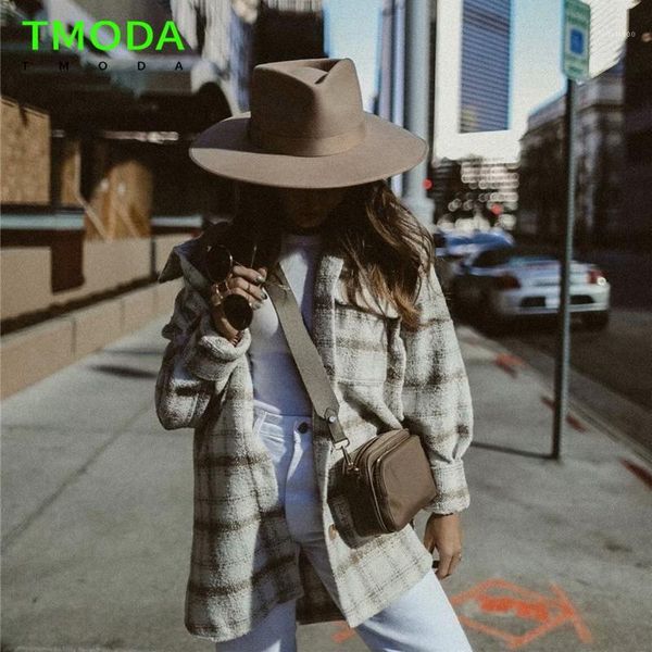 women's wool & blends t moda vintage women soft tweed shirt jacket 2021 spring autumn fashion ladies elegant loose coats streetwear ove, Black
women's wool & blends t moda vintage women soft tweed shirt jacket 2021 spring autumn fashion ladies elegant loose coats streetwear ove, Black