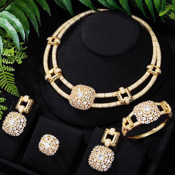 earrings & necklace godki famous 4pcs nigerian jewelry set for women wedding cubic zircon dubai bridal earring bangle ring, Silver
earrings & necklace godki famous 4pcs nigerian jewelry set for women wedding cubic zircon dubai bridal earring bangle ring, Silver