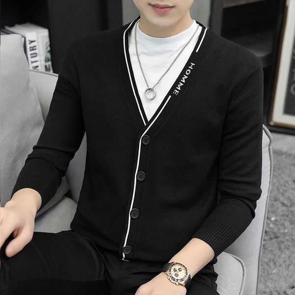 men's sweaters 2021 spring autumn brand fashion v neck knitted sweater cardigan men casual jacket mens clothing y348, White;black
men's sweaters 2021 spring autumn brand fashion v neck knitted sweater cardigan men casual jacket mens clothing y348, White;black