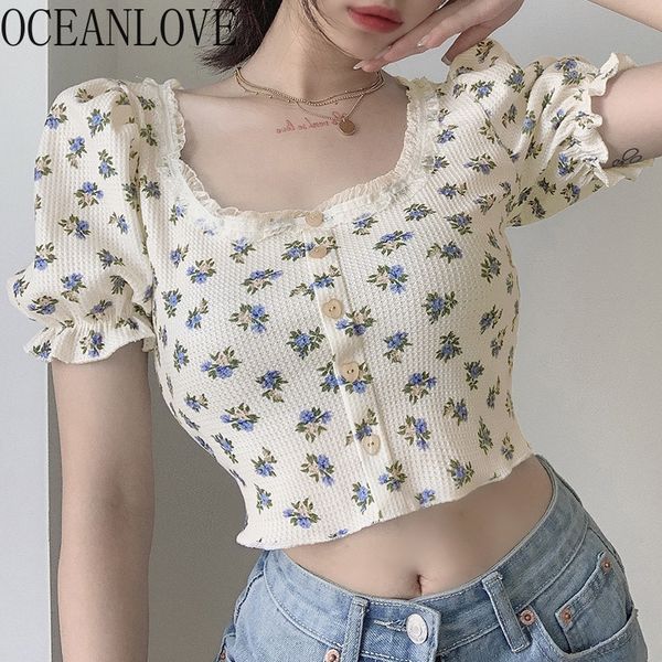t shirt women short summer puff sleeve floral fashion t-shirt button vintage ropa mujer 17637 210415, White
t shirt women short summer puff sleeve floral fashion t-shirt button vintage ropa mujer 17637 210415, White