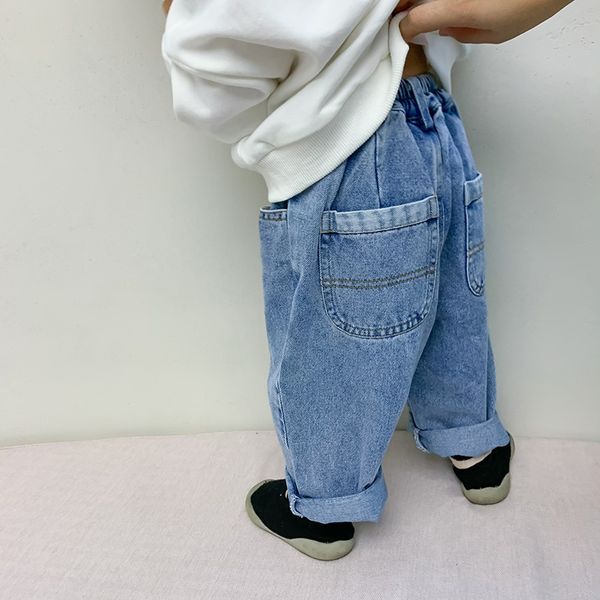 spring kids loose base jeans 1-6 years boys and girls fashion casual denim pants 210508, Blue
spring kids loose base jeans 1-6 years boys and girls fashion casual denim pants 210508, Blue