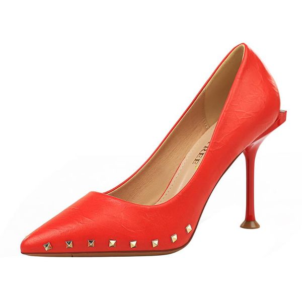 dress shoes women office pumps high heels metal rivet woman wedding shoe classic female g0193, Black
dress shoes women office pumps high heels metal rivet woman wedding shoe classic female g0193, Black