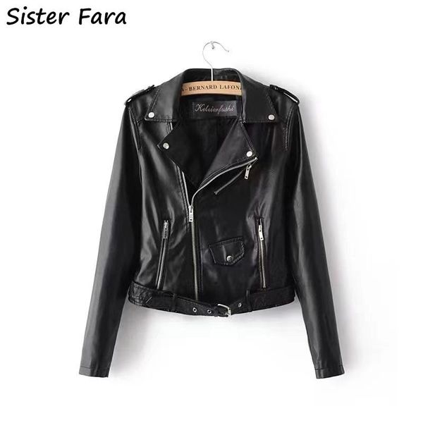 women's leather & faux sister fara 2021 autumn winter women jacket coat short plus velvet outwear female spring fashion pu, Black
women's leather & faux sister fara 2021 autumn winter women jacket coat short plus velvet outwear female spring fashion pu, Black