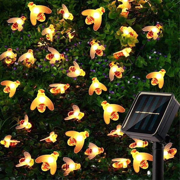 solar lamps 20led/30led/50led bee shaped led string lights powered christmas garlands fairy for holiday party garden decor
solar lamps 20led/30led/50led bee shaped led string lights powered christmas garlands fairy for holiday party garden decor