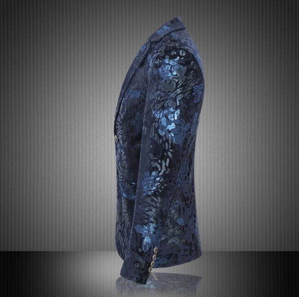 business floral casual slim blazers plus size royal blue for men new fashion stage wear male suit blazer, White;black
business floral casual slim blazers plus size royal blue for men new fashion stage wear male suit blazer, White;black